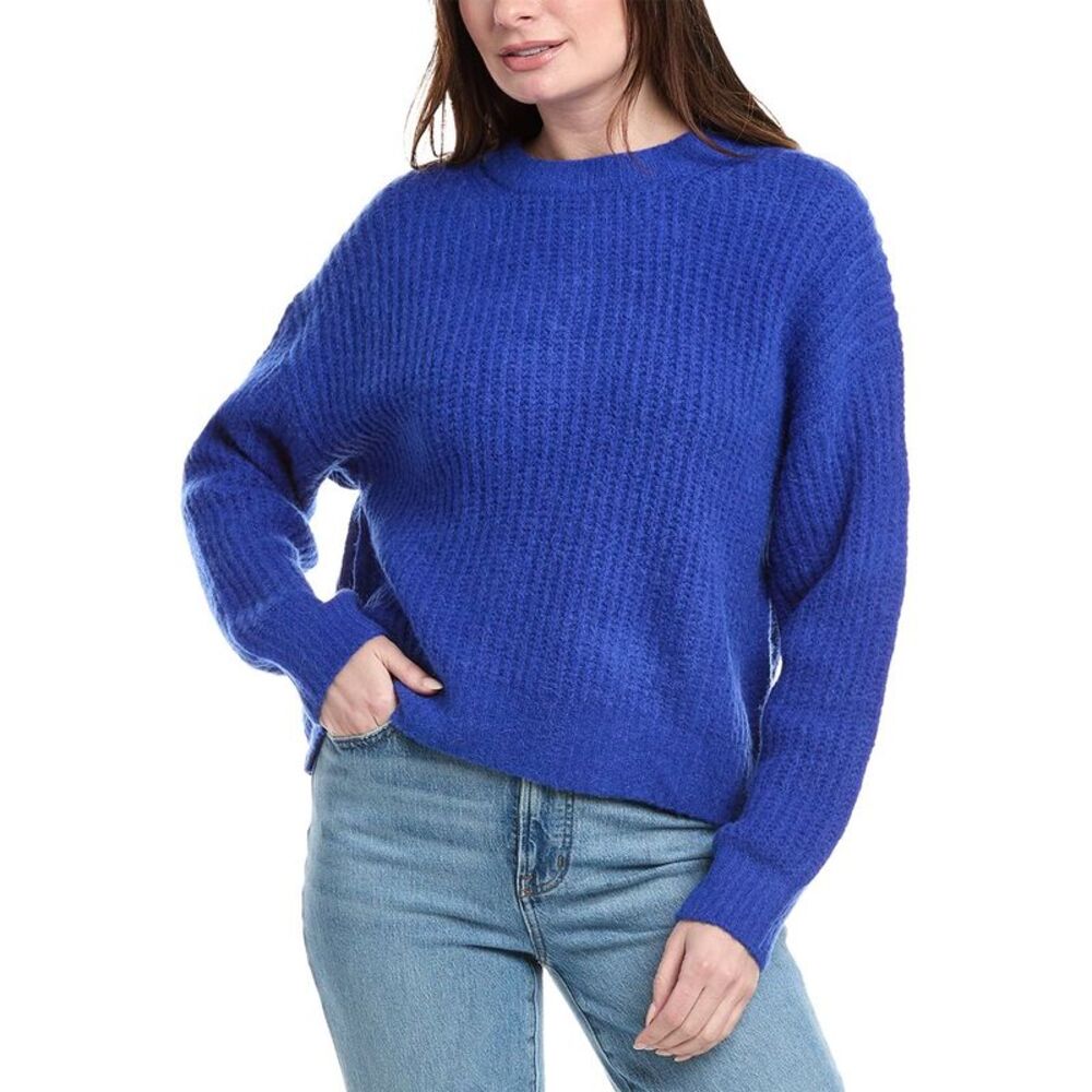 Labiz Womens  Lalamia Wool & Alpaca-Blend Sweater, Blue